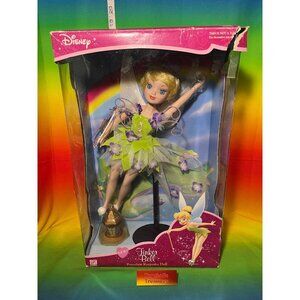 Disney Tinkerbell Fairy Brass Key Keepsake Porcelain Doll